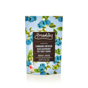 smokiez gummies blue raspberry indica fruit chews 1000mg.png
