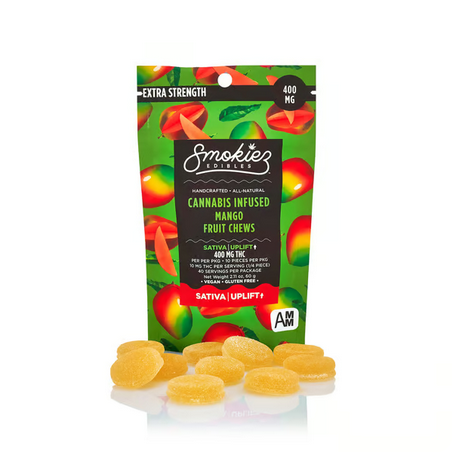 smokiez mango sativa fruit chews 400mg.png smokiez edibles mango sativa fruit chews 400mg.png