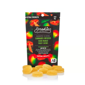 smokiez edibles sour mango sativa fruit chews 400mg.png