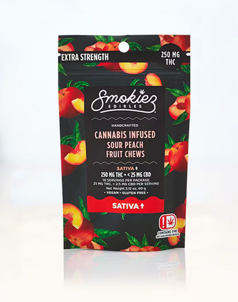 smokiez sour peach sativa fruit chews 250mg.png smokiez sour peach sativa fruit chews 250mg.png